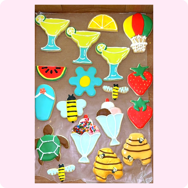 Colorful celebration cookies